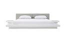Modrest Opal Modern White & Grey Platform Bed