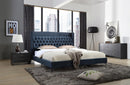 Modrest Wales Modern Blue Fabric Bed