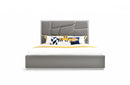 Modrest Chrysler Modern Grey Bonded Leather Bed