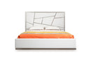 Modrest Chrysler Modern White Bonded Leather Bed