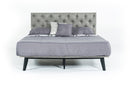 Modrest Gibson Modern Grey Fabric Super King 76" x 84" Bed