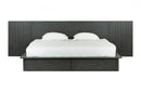 Modrest Manchester Contemporary Platform Dark Grey Bed with Drawers