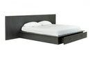 Modrest Manchester Contemporary Platform Dark Grey Bed with Drawers