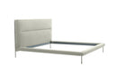Modrest Bergeron Contemporary Cream Woven Fabric Bed
