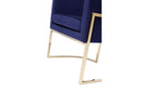 Modrest Betsy Modern Navy Blue Velvet + Gold Kids Chair