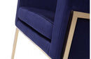 Modrest Betsy Modern Navy Blue Velvet + Gold Kids Chair