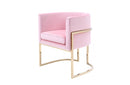 Modrest Betsy Modern Pink Velvet + Gold Kids Chair