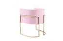 Modrest Betsy Modern Pink Velvet + Gold Kids Chair
