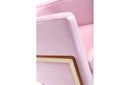 Modrest Betsy Modern Pink Velvet + Gold Kids Chair