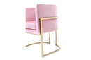 Modrest Betsy Modern Pink Velvet + Gold Kids Chair