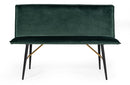Modrest Billy Modern Green Velvet Dining Bench