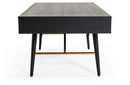 Modrest Billy Modern Black Oak & Gold Coffee Table