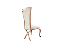 Modrest Bonnie Beige Velvet & Rose Gold Dining Chair (Set of 2)