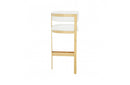 Modrest Boswell Modern White + Gold Barstool