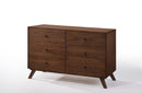 Modrest Addison Mid-Century Modern Grey & Walnut Bedroom Set