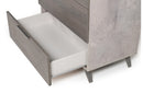 Nova Domus Bronx Italian Modern Faux Concrete & Grey Chest