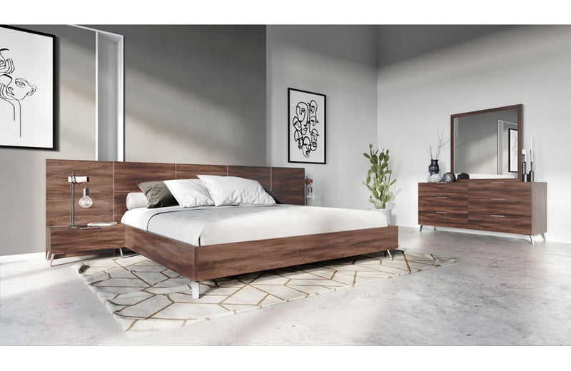 Nova Domus Brooklyn Italian Modern Walnut Bed