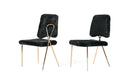 Candace - Modern Black Faux Fur Dining Chair (Set of 2)