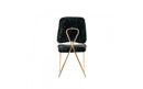 Candace - Modern Black Faux Fur Dining Chair (Set of 2)