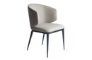 Modrest Caplan Modern Beige Leatherette Dining Armchair