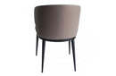 Modrest Caplan Modern Beige Leatherette Dining Armchair