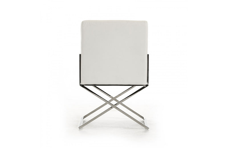 Modrest Capra Modern White Leatherette Dining Chair