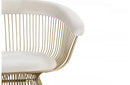 Modrest Chandler Modern Beige Velvet & Gold Dining Chair