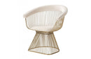 Modrest Chandler Modern Beige Velvet & Gold Dining Chair