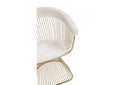 Modrest Chandler Modern Beige Velvet & Gold Dining Chair