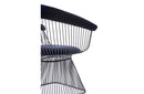 Modrest Chandler Modern Black Velvet & Black Stainless Steel Dining Chair