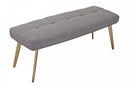 Modrest Cici Contemporary Grey & Antique Brass Bench