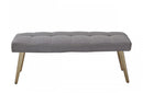 Modrest Cici Contemporary Grey & Antique Brass Bench