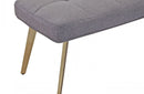 Modrest Cici Contemporary Grey & Antique Brass Bench