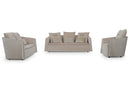 Kelly Modern Beige Fabric Sofa Set