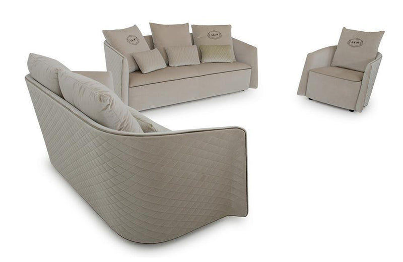 Kelly Modern Beige Fabric Sofa Set