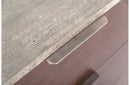 Nova Domus Conner Modern Dark Walnut & Faux Concrete Chest