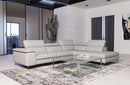 Coronelli Collezioni Viola - Italian Contemporary Grey Leather Right Facing Sectional Sofa