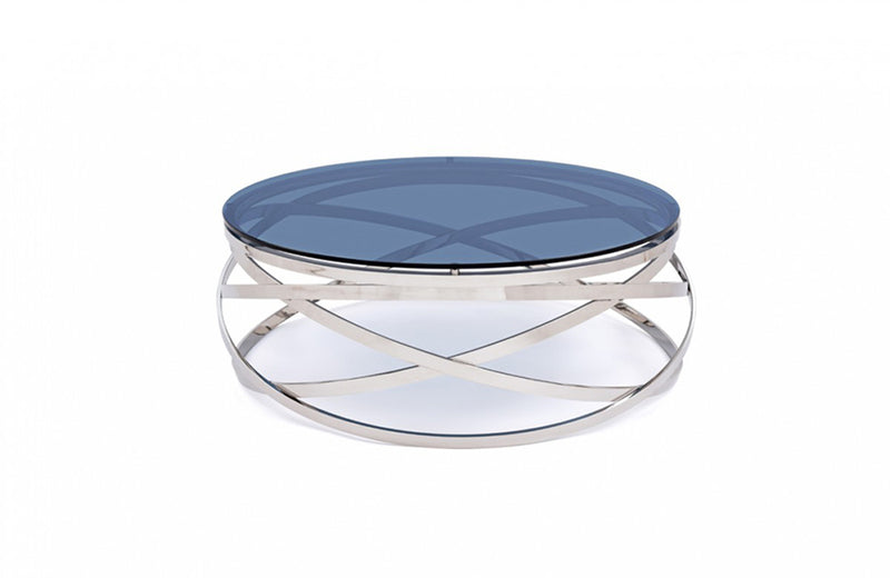Modrest Tulare Contemporary Smoked Glass Coffee Table