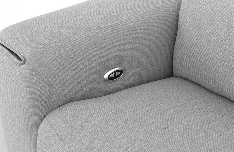 Divani Casa Cyprus Contemporary Grey Fabric Sofa w/ Electric Recliners