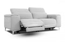Divani Casa Cyprus Contemporary Grey Fabric Loveseat w/ Electric Recliners