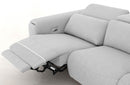Divani Casa Cyprus Contemporary Grey Fabric Loveseat w/ Electric Recliners
