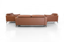 Divani Casa Danis Modern Cognac Leather Brown Sofa Set