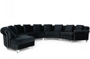 Divani Casa Darla Modern Velvet Circular Sectional Sofa