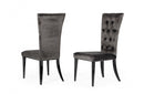 Modrest Darley Modern Grey Velvet Dining Chair Set of 2