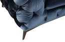 Divani Casa Delilah Modern Blue Fabric Chair