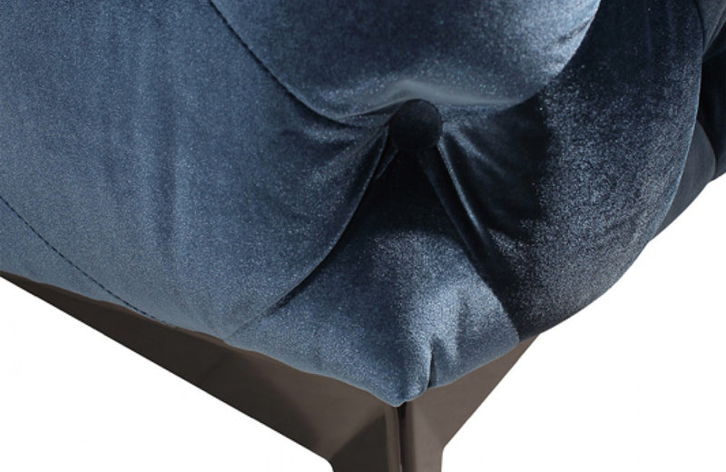 Divani Casa Delilah Modern Blue Fabric Chair