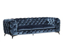 Luciano Modern Blue Fabric Sofa