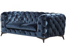 Divani Casa Delilah Modern Blue Fabric Loveseat