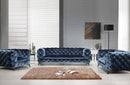 Divani Casa Delilah Modern Blue Fabric Chair
