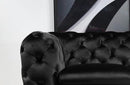 Divani Casa Delilah Modern Black Fabric Loveseat